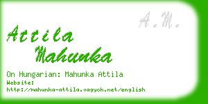attila mahunka business card